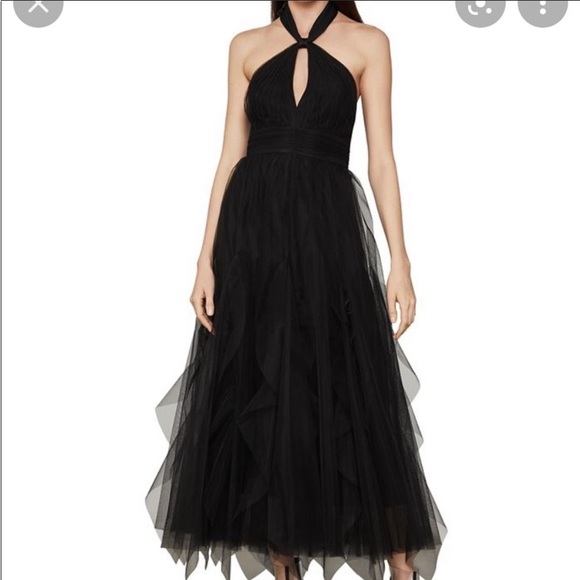 BCBGMaxAzria Tulle Tie-Neck Dress - Picture 2 of 5